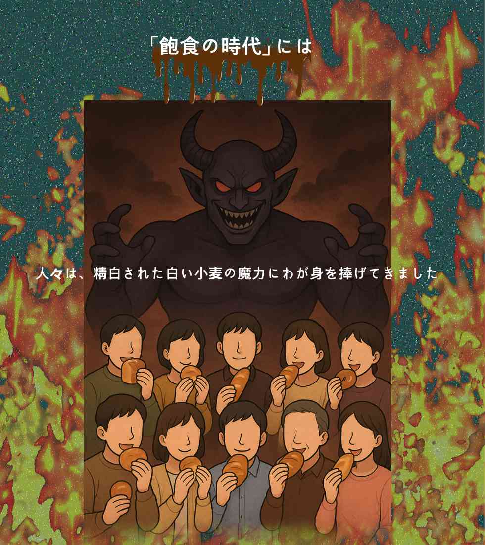 飽食の時代には、人々は精白された白い小麦の魔力にわが身を捧げてきました。